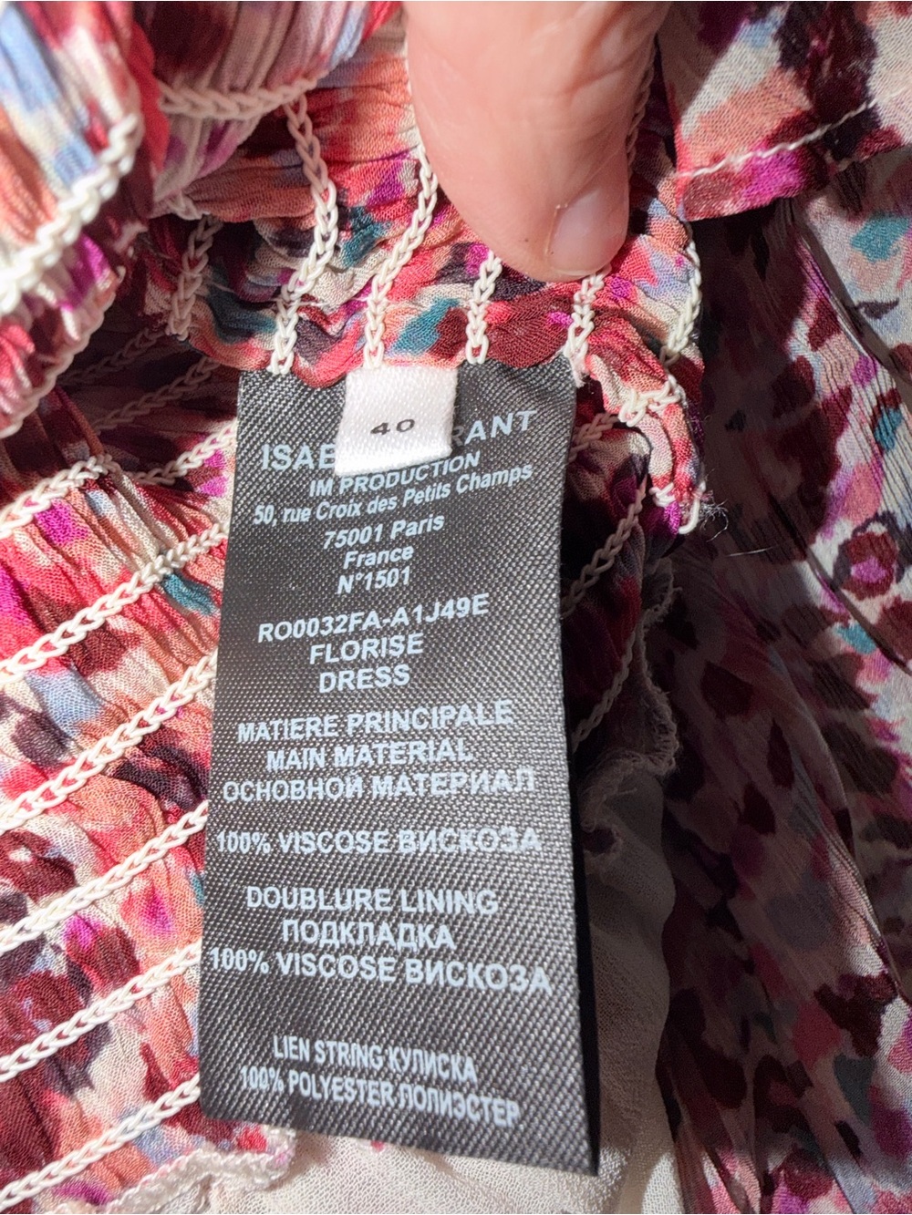 Isabel Marant Étoile Floral Ruffle Mini Dress Smocked Tiered Size 8 - Picture 3 of 6